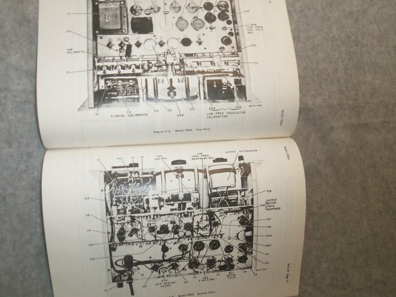 1964 HEWLETT PACKARD MODEL 650A TEST OSCILLATOR MANUAL - J 6303