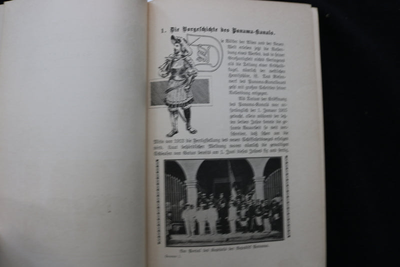1912 PANAMA KANAL, LAND AND LEUTE HARDCOVER BOOK BY LOUIS WAGNER - KD 9462