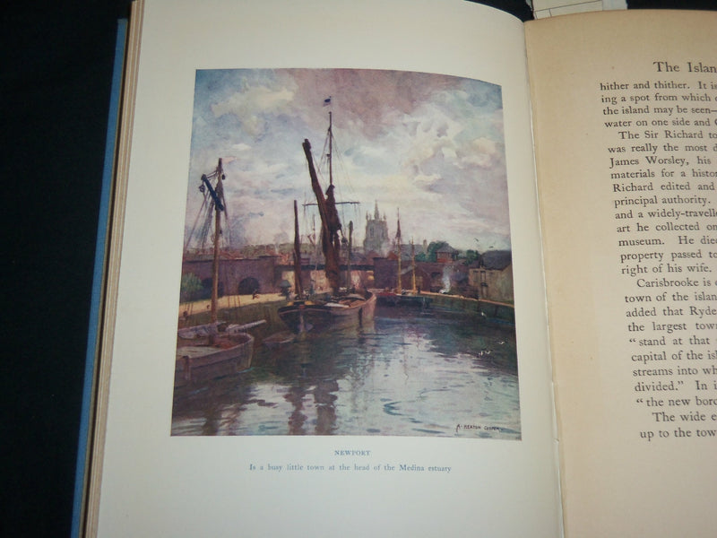 1911 ISLE OF WIGHT BEAUTIFUL BRITAIN HARDCOVER BOOK BY G. E. MITTON - KD 6770
