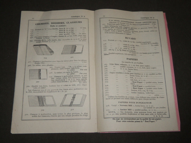 1900'S FOURNITURES SCOLAIRES ET GENERALES FRENCH CATALOGUE - FR 631