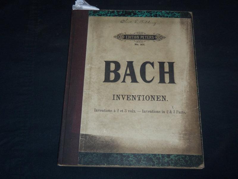 1800'S JOHANN BACH KLAVIERWERKE INNVENTIONEN - EDITION PETERS NO. 201 - KD 5295B
