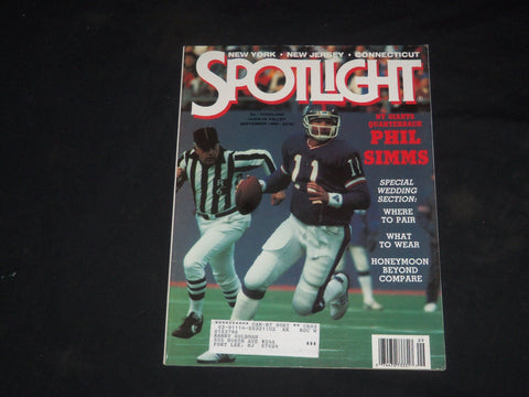 1990 SEPTEMBER SPOTLIGHT MAGAZINE - PHIL SIMMS COVER - SP 8680