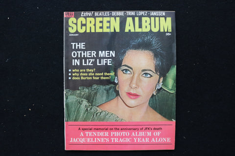 1965 JANUARY SCREEN ALBUM MAGAZINE - ELIZABETH TAYLOR COVER - E 24554
