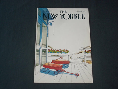 1977 AUGUST 8 NEW YORKER MAGAZINE FRONT COVER ONLY - GREAT ART FOR FRAMING
