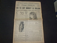 1963 DEC 4 CHICAGO'S AMERICAN NEWSPAPER - LBJ TO CUT BUDGET $3 BILLION - NP 8051