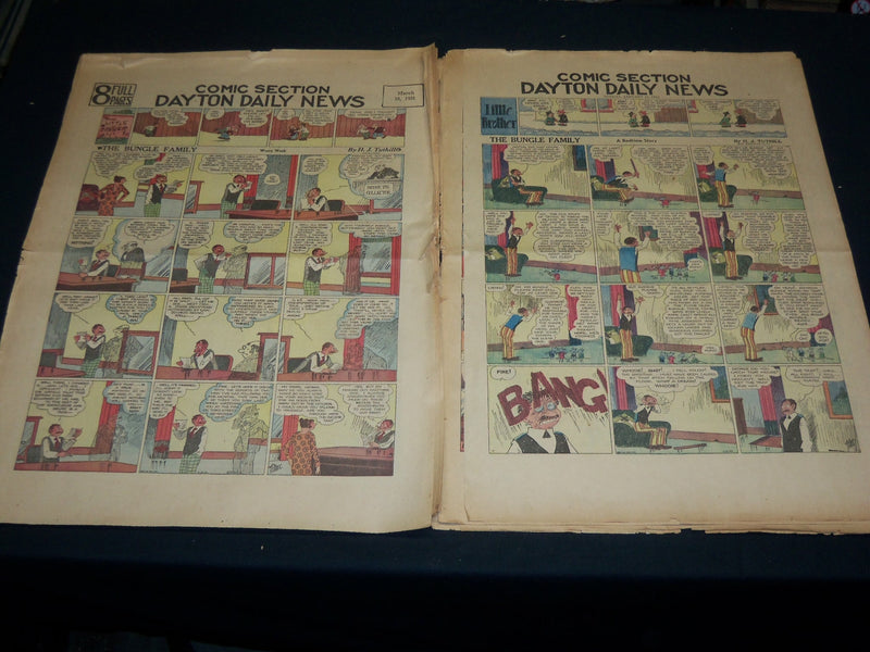 1930-1932 DAYTON DAILY NEWS COLOR COMIC PAGES LOT OF 26 -BUNGLE FAMILY - NTL 82I