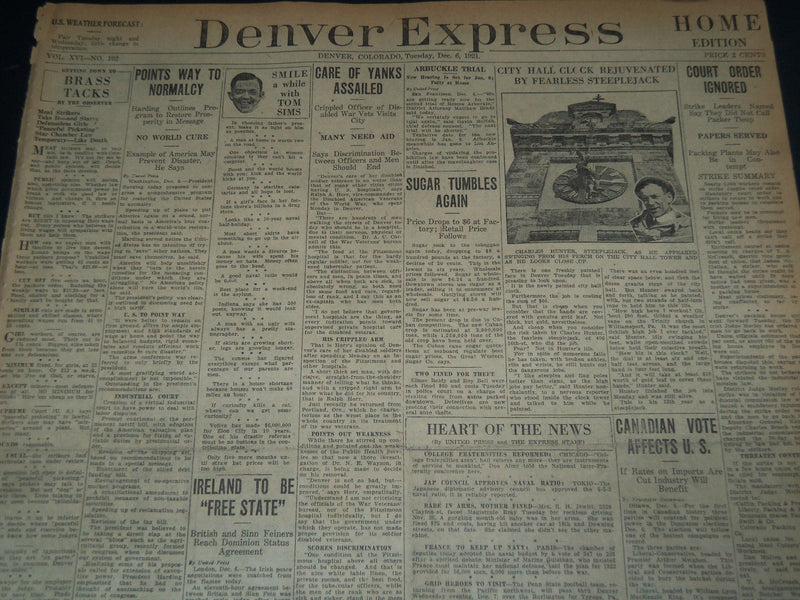 1921 DENVER EXPRESS NEWSPAPER LOT OF 7 - FATTY ARBUCKLE TRIAL - NTL 87