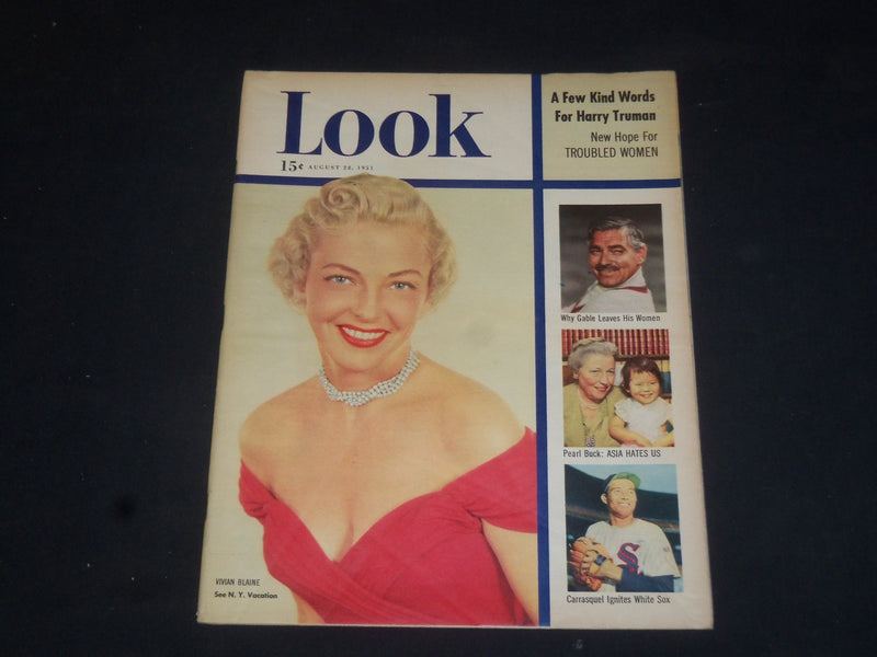 1951 AUGUST 28 LOOK MAGAZINE - VIVIAN BLAINE COVER - SP 8033