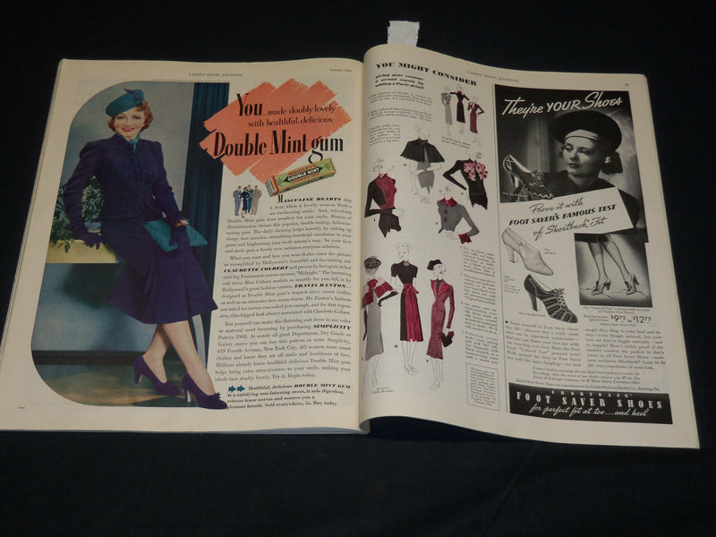 1938 OCTOBER LADIES HOME JOURNAL MAGAZINE - NICE COVER - COCA-COLA AD - F 330