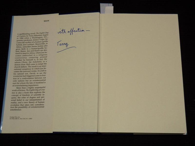 1991 THE EIGHTH DAY OF CREATION HARDCOVER BOOK BY TERRY SEBASTIAN - KD 7775
