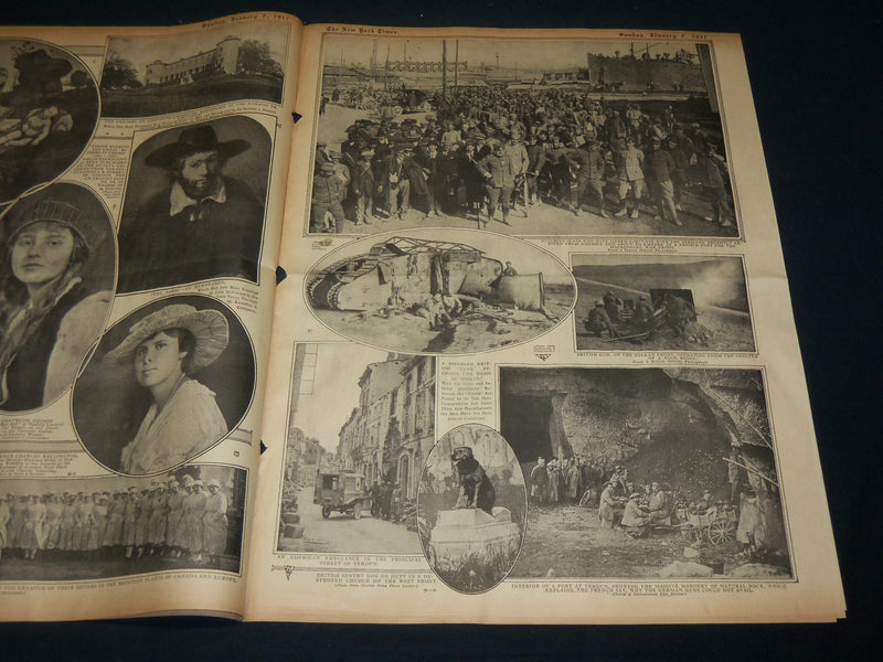 1917 JANUARY 7 NEW YORK TIMES ROTO PICTURE SECTION - SEVENTH REGIMENT - NT 8982