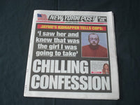 2019 JANUARY 15 NEW YORK POST NEWSPAPER - CHILLING CONFESSION - JAKE PATTERSON