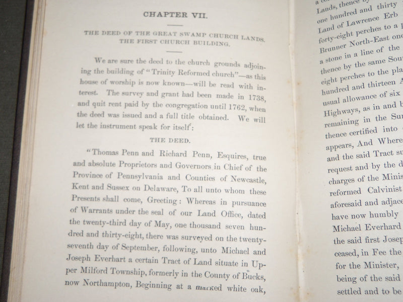 1882 A MONOGRAPH OF THE NEW GOSCHENHOPPEN AND GREAT SWAMP BOOK - KD 4945