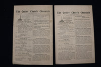 1933 THE CENTER CHURCH CHRONICLE NEWSLETTER - LOT OF 2 - K 1502