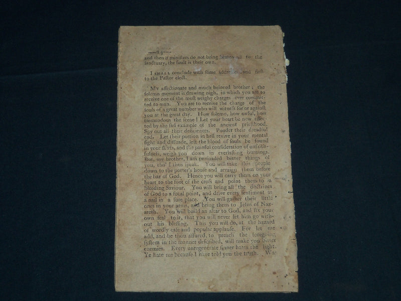 1801 A DISCOURSE INSTILLATION OF REVEREND DANIEL MARSH BOOK -STOCKBRIDGE- J 4303