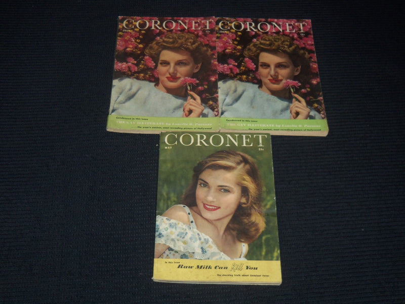 1936-1945 CORONET DIGEST MAGAZINE LOT OF 15 ISSUES - O 3669