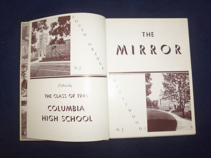 1940 THER MIRROR COLUMBIA HIGH SCHOOL YEARBOOK -S. ORANGE/MAPLEWOOD, NJ- YB 3066