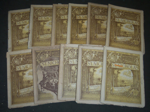 1888 ST. NICHOLAS MONTHLY MAGAZINE LOT OF 11 ISSUES - NICE ILLUS & ADS - WR 1074