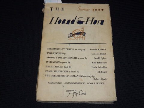 1930 SUMMER HOUND & HORN MAGAZINE - EZRA POUND - SP 6008D