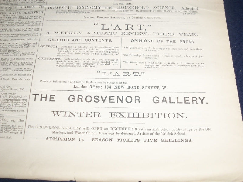 1877 THE ACADEMY WEEKLY REVIEW OF LITERATURE LOT OF 25 ISSUES - LONDON - O 2225