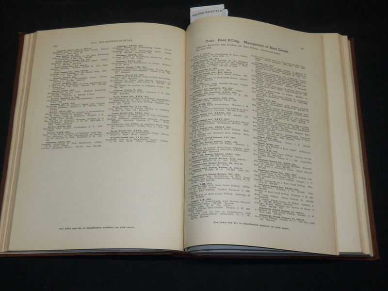 1921 INDEX OF THE PERIODICAL DENTAL LITERATURE BOOK BY ARTHUR D. BLACK - KD 5903