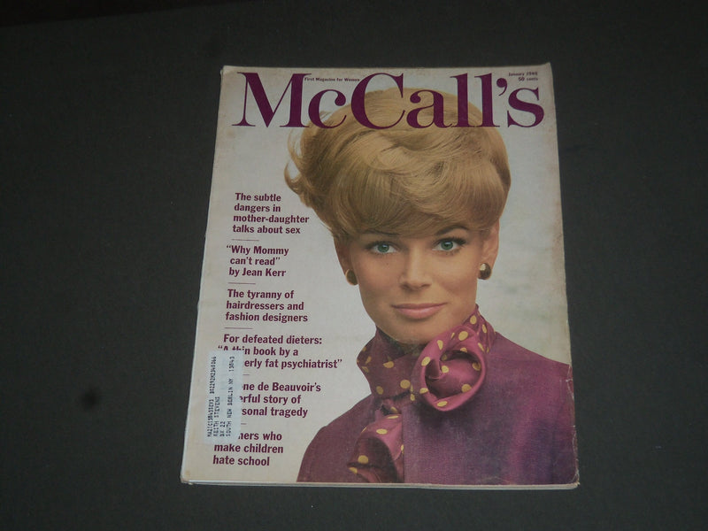 1966 JANUARY MCCALL'S MAGAZINE - NICE COVER, STORIES & ADS - SP 7645