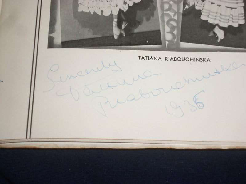 1935 COL. DE BASIL'S BALLET RUSSES DE MONTE CARLO PRGM-RIABOUCHINSKA SIG.-J 4837