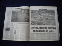 2001 SEPTEMBER 19 CHICAGO SUN-TIMES NEWSPAPER -BOEING CUTS 30,000 JOBS - NP 5947