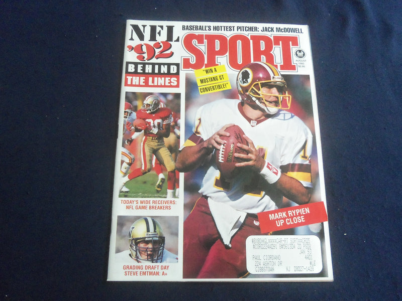 1992 AUGUST SPORT MAGAZINE - NFL '92 - SP 6481R
