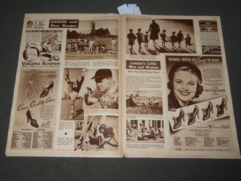 1939 SEPTEMBER 24 BOSTON GLOBE PICTORIAL MAGAZINE - GRETA GARBO - NP 2941