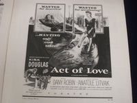 1953 ACT OF LOVE MOVIE PRESS BOOK STARRING KIRK DOUGLAS & DANY ROBIN - P 5