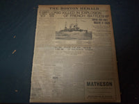 1907 MAR 13 THE BOSTON HERALD-80 KILLED IN EXPLOSION OF FRENCH BATTLESHIP -BH 10