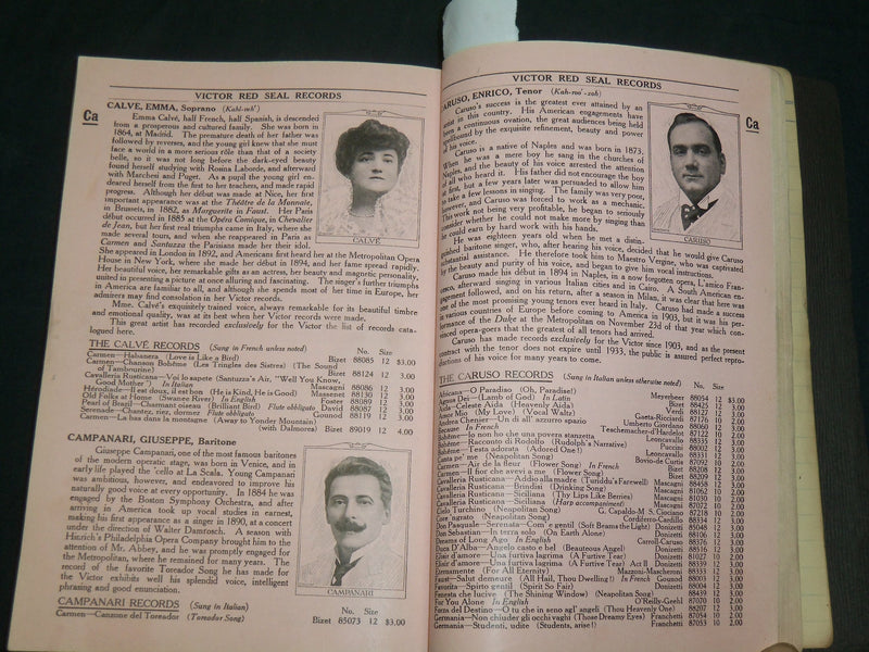 1916-1929 VICTOR RECORDS CATALOGS LOT OF 12 - SOFTCOVER - KD 1044