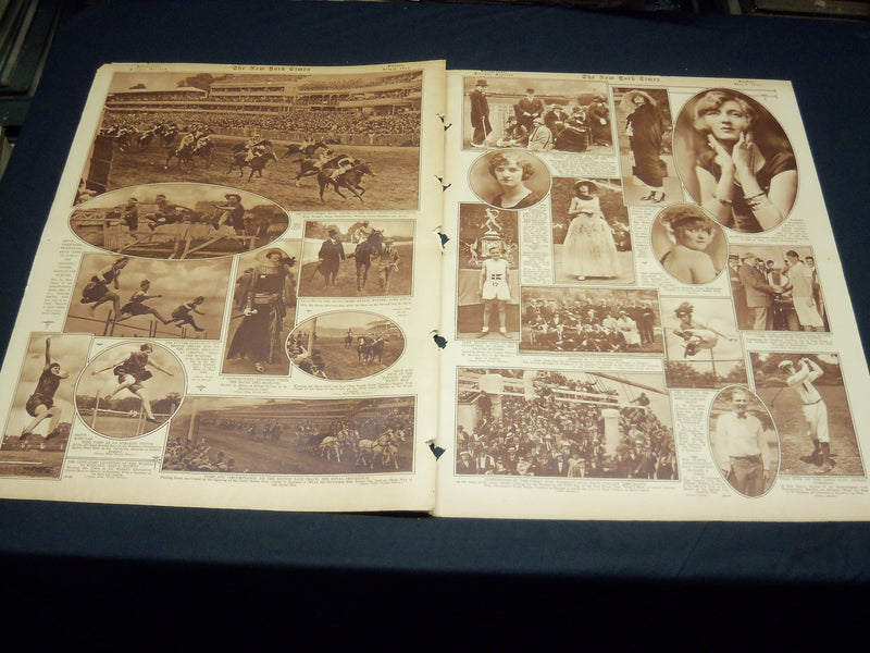 1923 JULY 8 NEW YORK TIMES PICTURE SECTION NO. 4 & 5 - DEMPSEY- GIBBONS- NT 8846