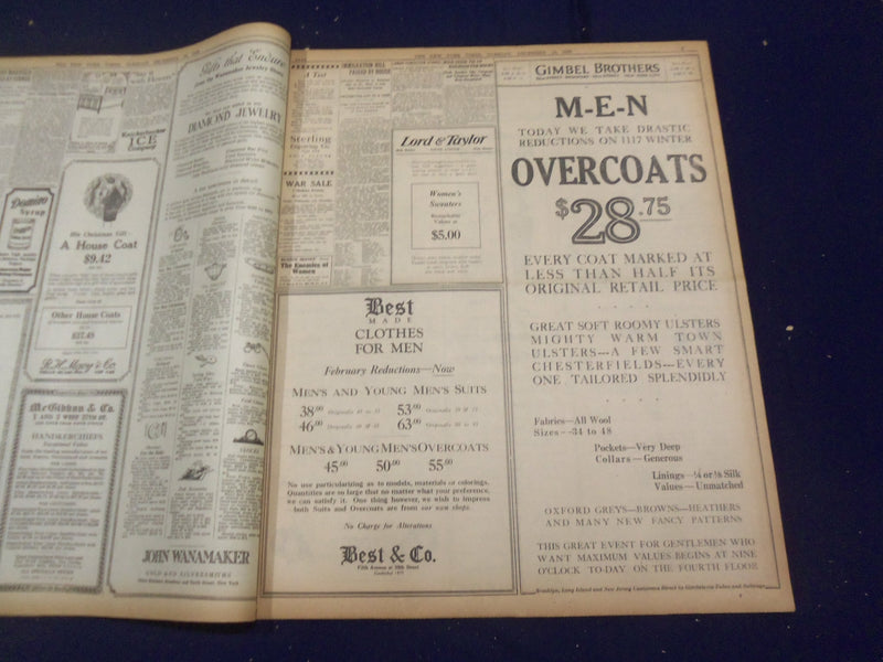 1920 DECEMBER 14 NEW YORK TIMES - BATTLES RAGE OVER IRISH BARRACKS - NT 8484