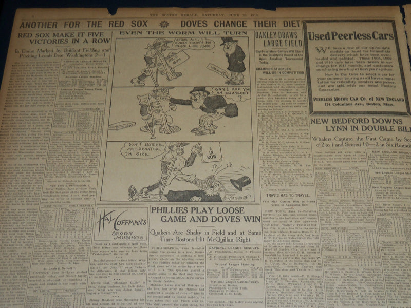1910 JUNE 25 THE BOSTON HERALD - HARVARD CLASS DAY CROWDS DRENCHED - BH 344
