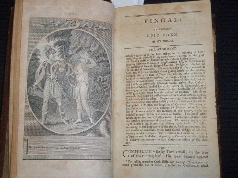 1806 THE POEMS OF OSSIAN THE SON OF FINGAL BOOK - VOLUME 1 - KD 9429