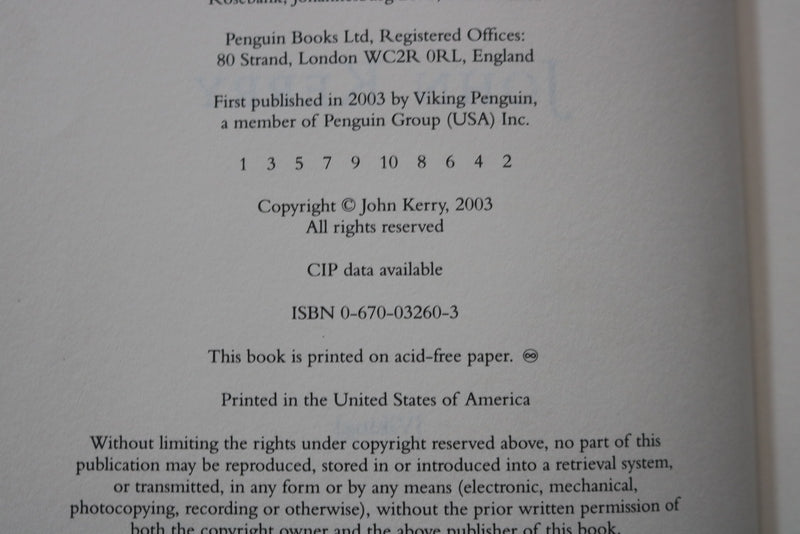 2003 JOHN KERRY A CALL TO SERVICE - SIGNED - HARDCOVER BOOK - KD 9579