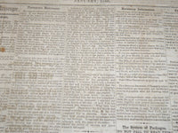 1856 JAN MONTHLY MESSENGER NEWSPAPER - SAMUEL MORSE - LOTTERY PRIZES - NP 3879R