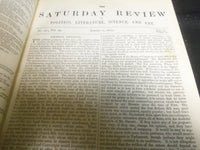 1870 SATURDAY REVIEW 2 BOUND VOLUMES - COMPLETE YR- PUBLISHED IN LONDON - R 1072