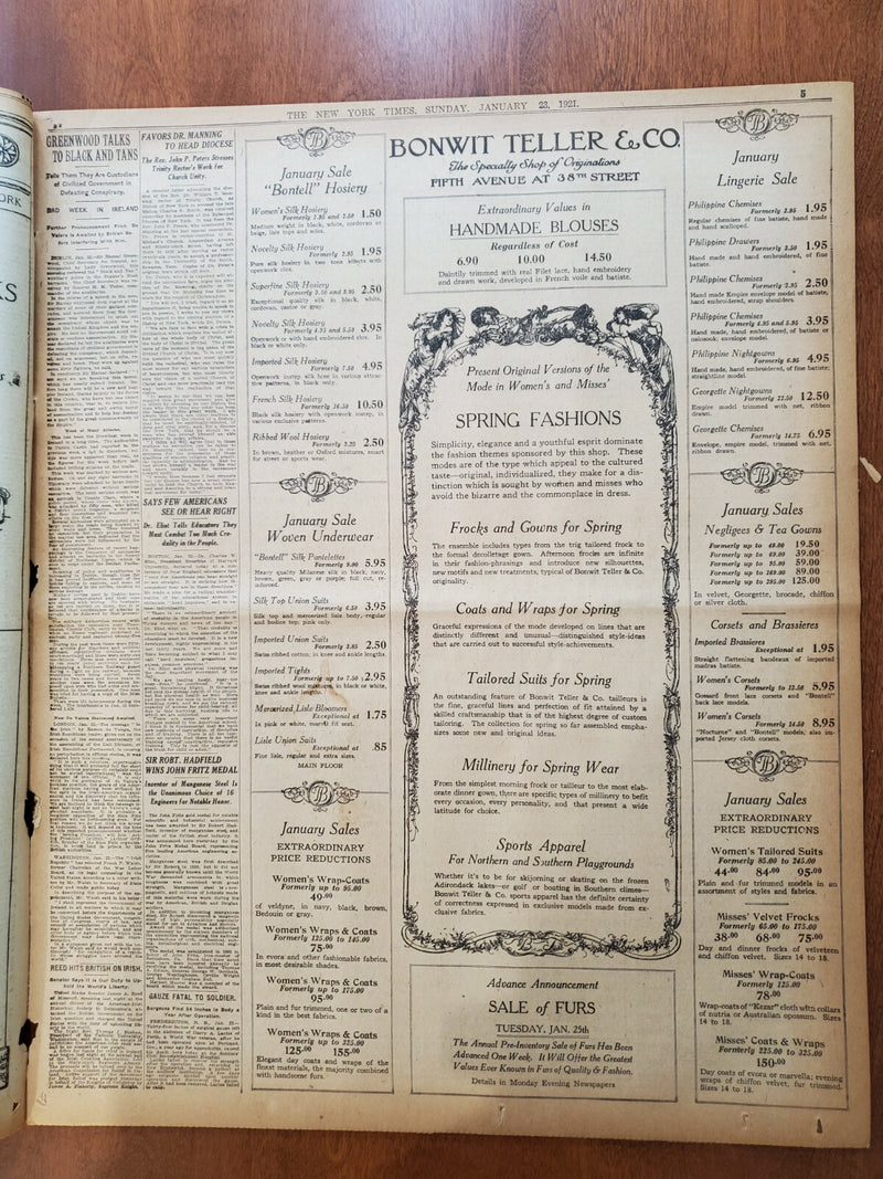 1921 JANUARY 23 NEW YORK TIMES - MARTENS DEPORTED; EXPECTS TO RETURN - NT 8104