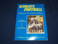 1987 SEPTEMBER 19 WINGATE COLLEGE VS UNION UNIVERSITY FOOTBALL PROGRAM- ST 5152K