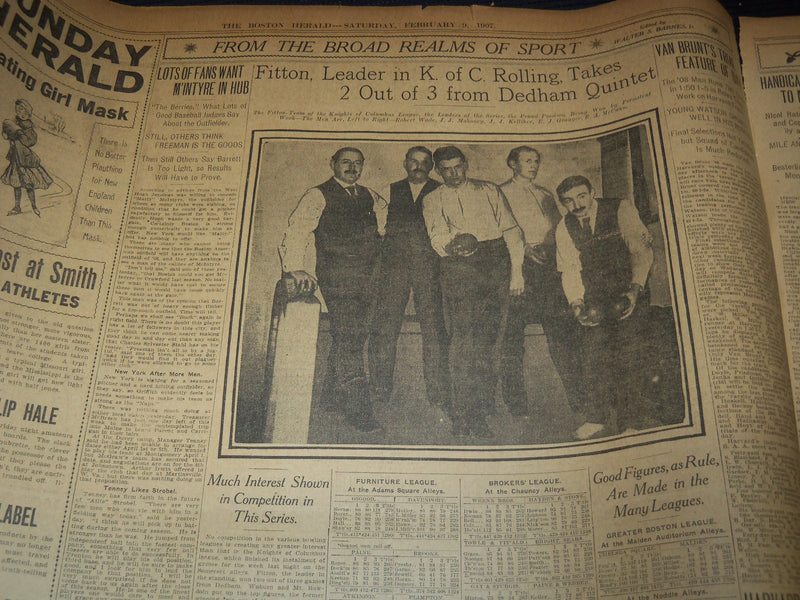 1907 FEB 9 THE BOSTON HERALD - EVELYN THAW TELLS COURT OF RAGE OF HUSBAND- BH 34