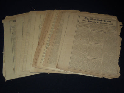 1913 NEW YORK TIMES NEWSPAPER BOOK REVIEW SECTIONS LOT OF 15 ISSUES - O 3221B