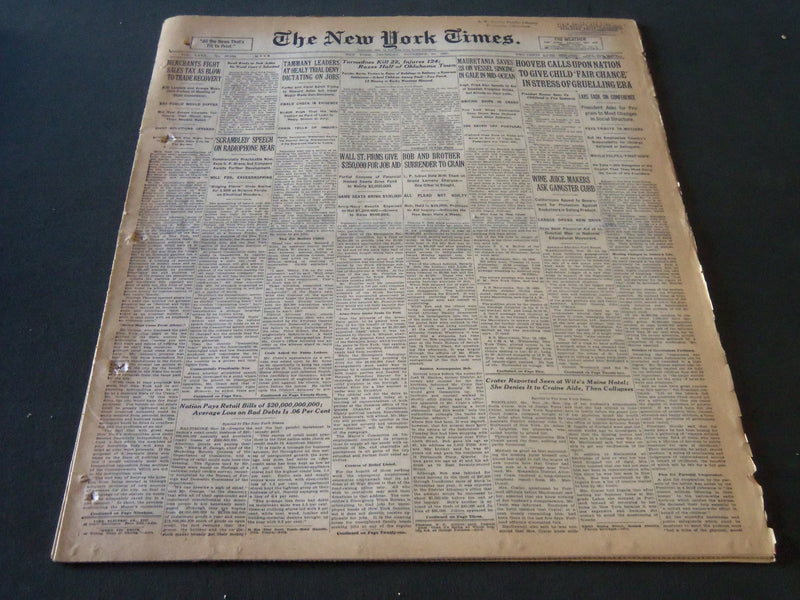 1930 NOVEMBER 20 NEW YORK TIMES - SCRAMBLED SPEECH ON RADIOPHONE NEAR - NT 6327