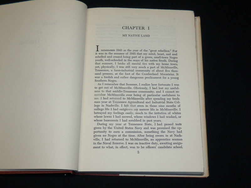 1952 SOUTH OF FREEDOM HARDCOVER BOOK BY CARL T. ROWAN - KD 6375