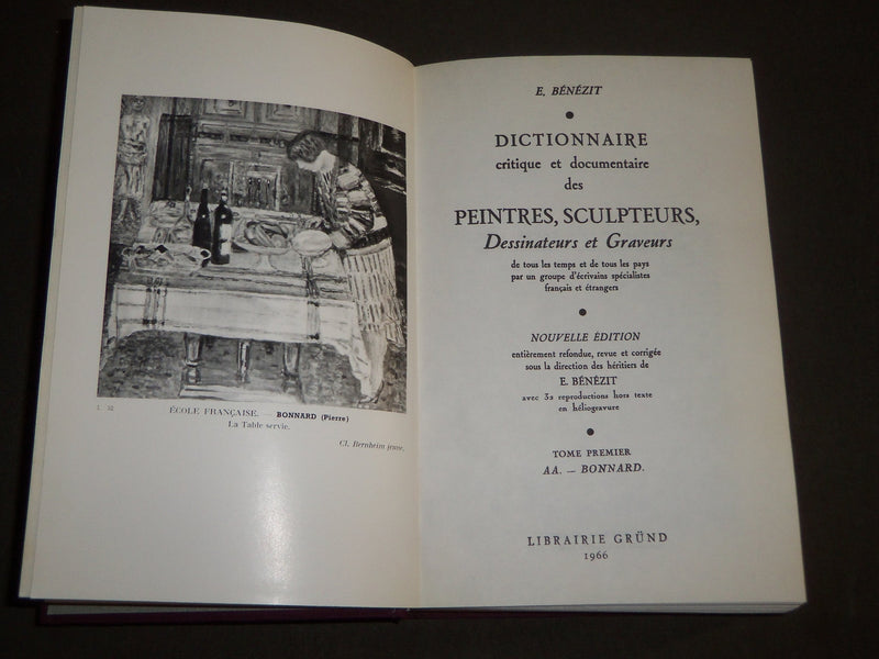 1966 DICTIONNAIRE DES PEINTRES BY E. BENEZIT SET OF 8 VOLUMES - FRENCH - R 241