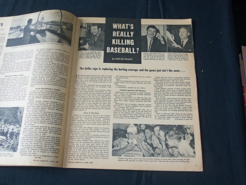 1960 JUNE THE NATIONAL POLICE GAZETTE MAGAZINE - GINA LOLLOGRIGIDA - B 5699