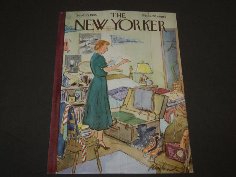 1955 SEPTEMBER 10 NEW YORKER MAGAZINE FRONT COVER ONLY - GREAT ART FOR FRAMING