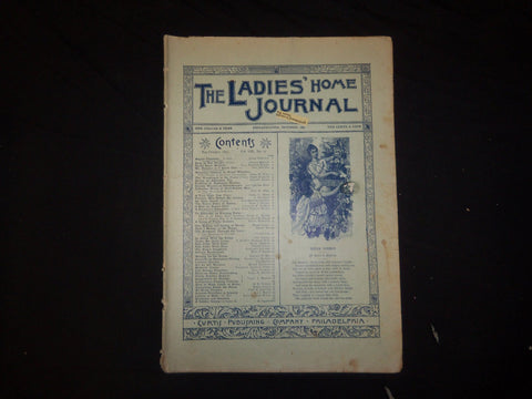 1891 OCTOBER LADIES' HOME JOURNAL MAGAZINE - GREAT ILLUSTRATIONS & ADS - ST 2354